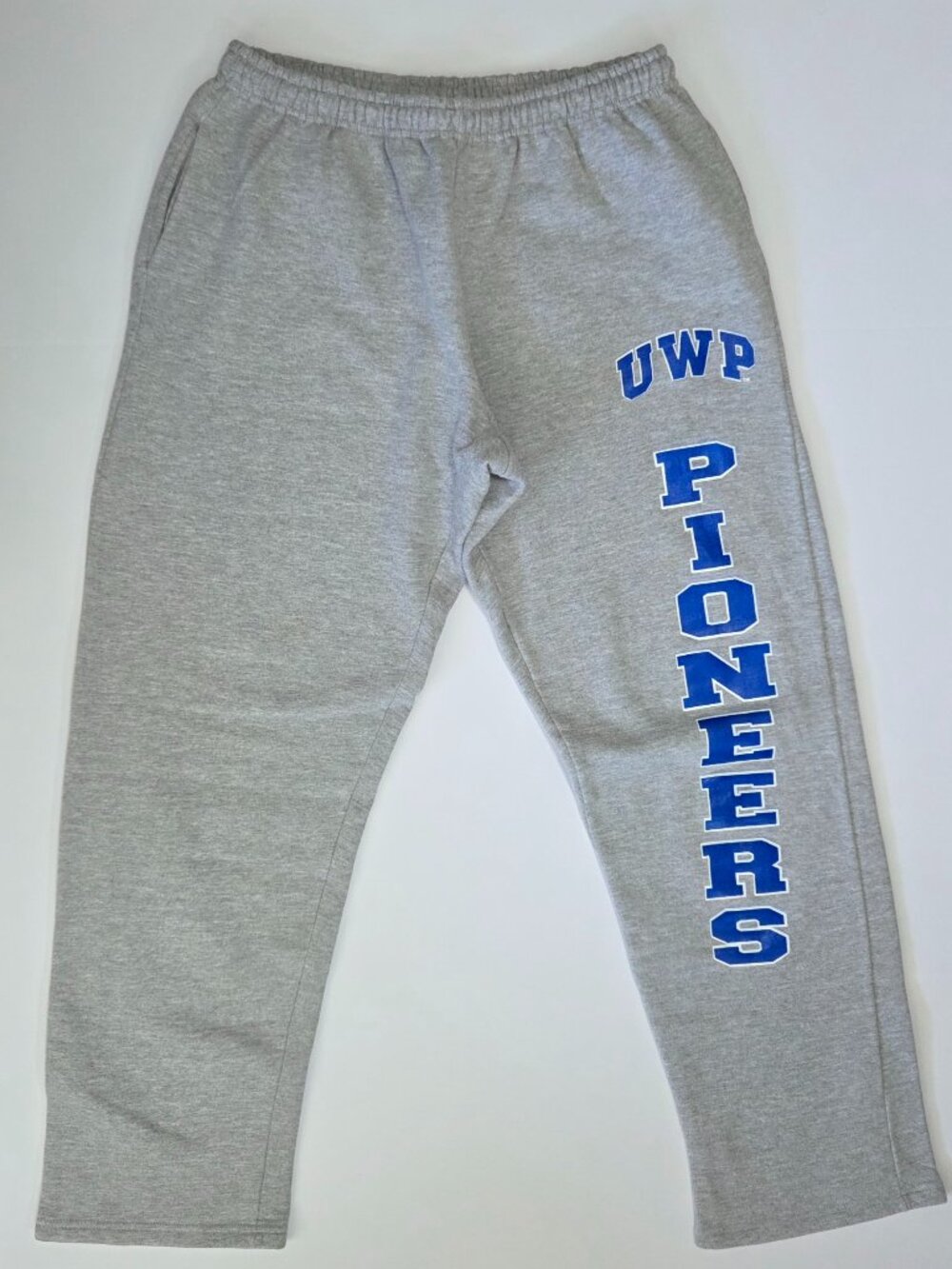 UW–Platteville Pioneers Heather Gray XL Sweatpants Pockets Open Hem Drawstring